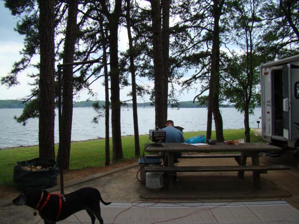 view of the lake from our site