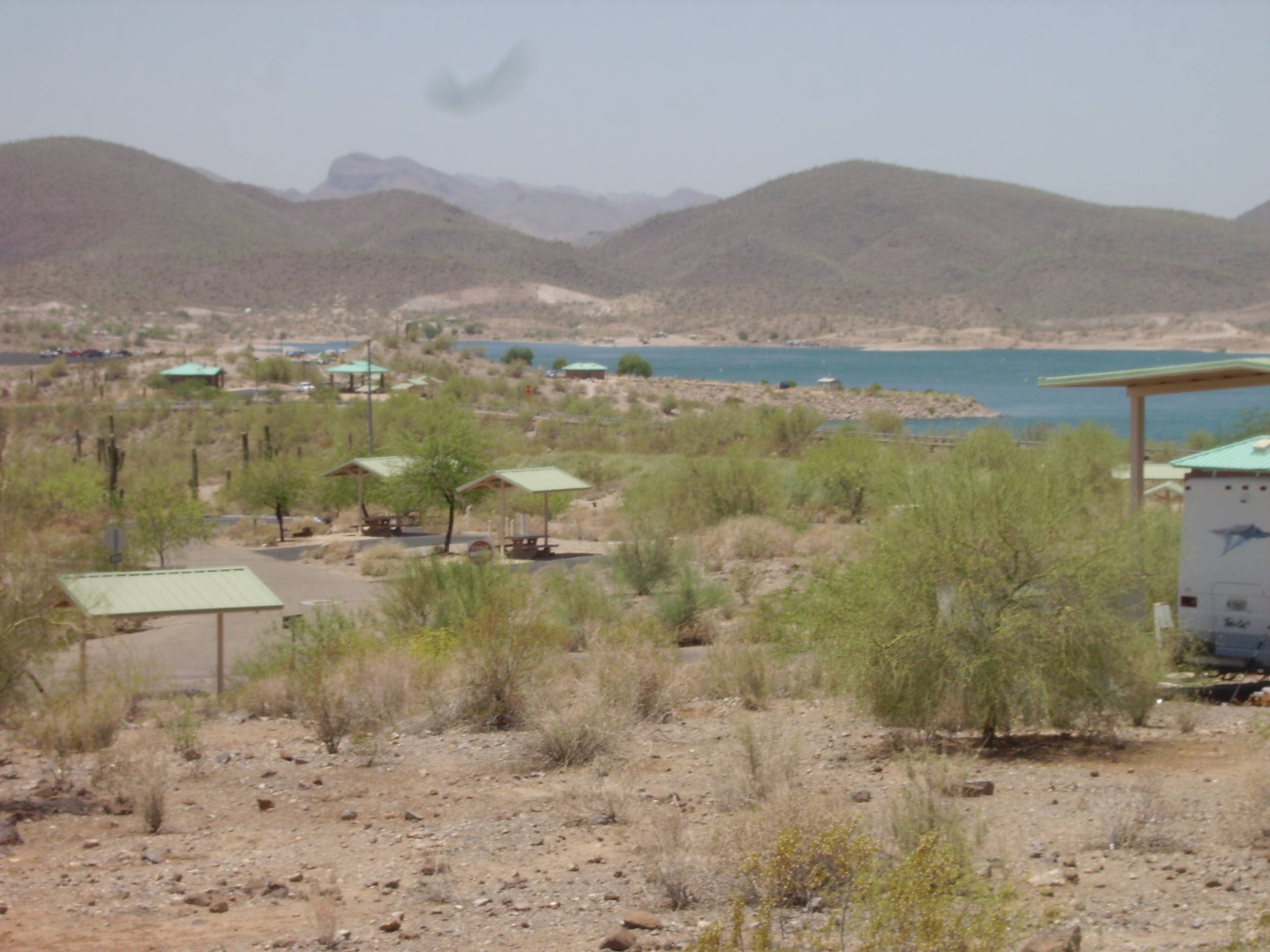 View of the lake from our site