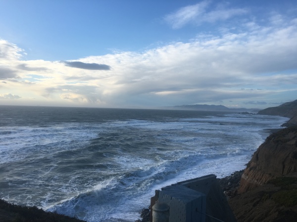 View to the north from San Francisco RV park in Pacifica