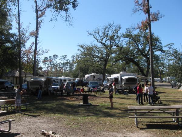 Warm temps in 2010 had the pilgrims in shorts and tee shirts.