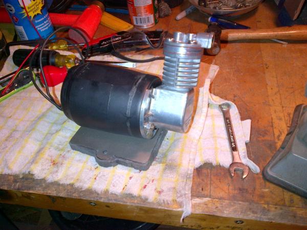 Water pump rebuilt. Motor needed lube, cleaning and paint. Pump piston frozen...piston crank broken. Made a new one and it works perfect...