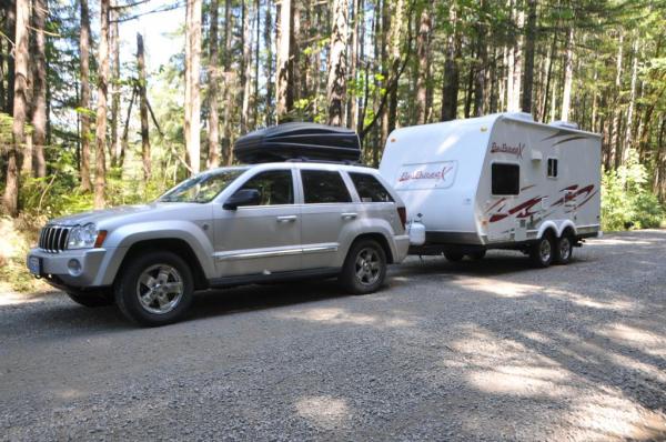 We are on our way to Klahowyah park in the Olympic National Forest.  Loaded down like this we got 15.6 mpg.