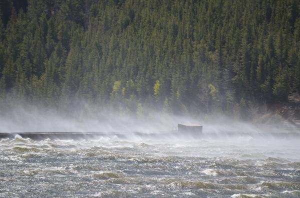 We had high winds the whole trip.  This is the lake outside Nederland, CO