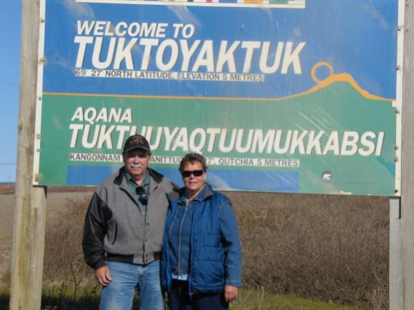 We made it after a 45 min. flight in from Inuvik.