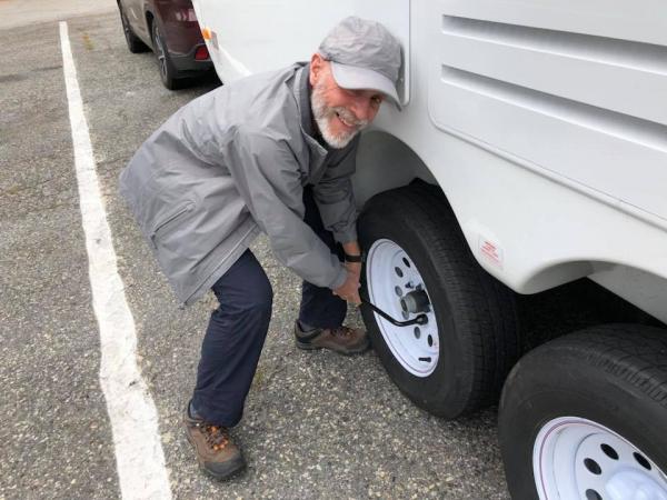 We were told to check the lug nuts every 60 miles for 3 times == turned out to be not a hard task.