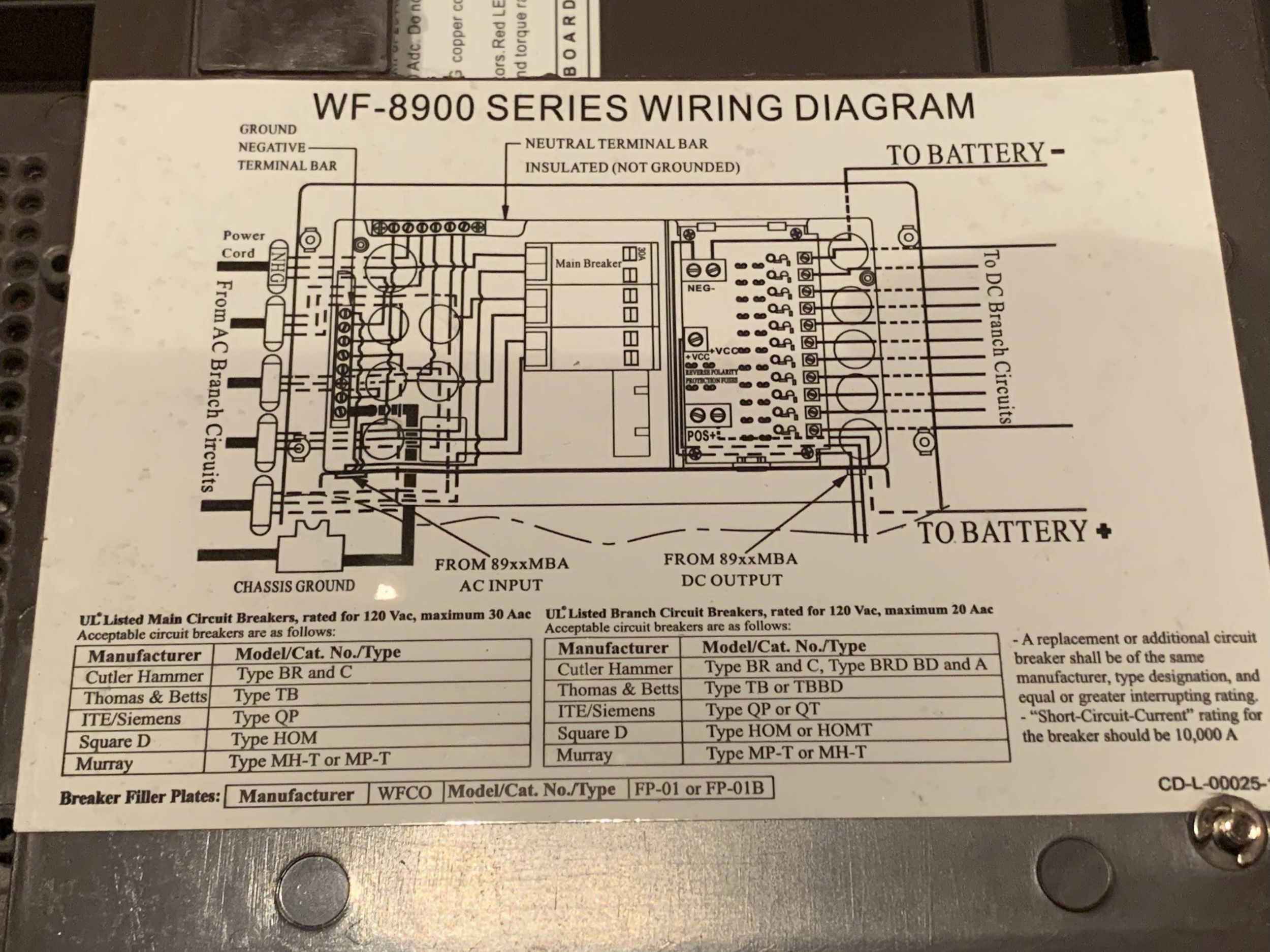 WF-8900 Series Wiring Diagram