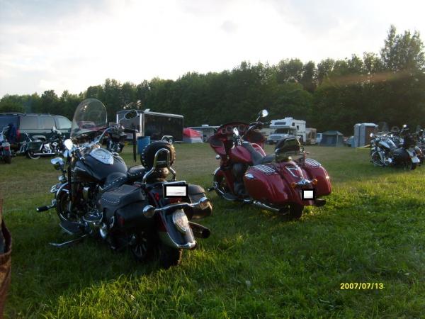 wife bike on left   mine on right