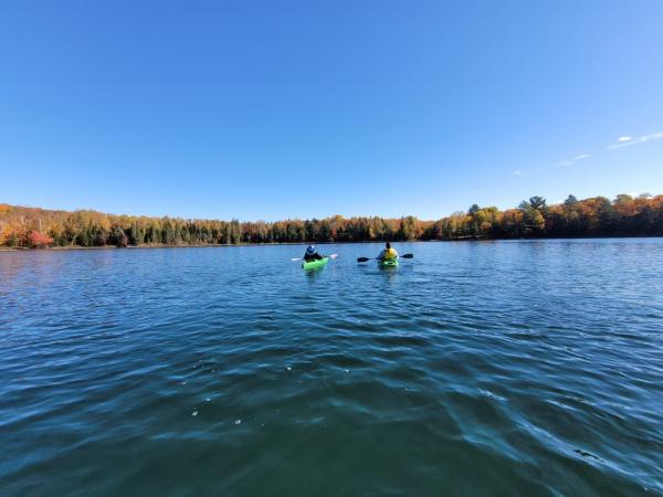 Wife & daughter kayaking.