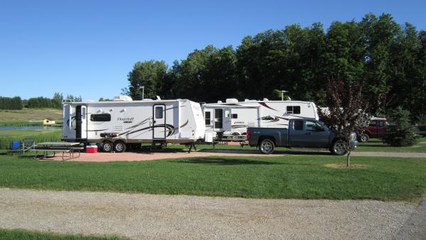 Wild Cherry RV Resort, Sutton's Bay, Michigan. Right in the middle of wine country