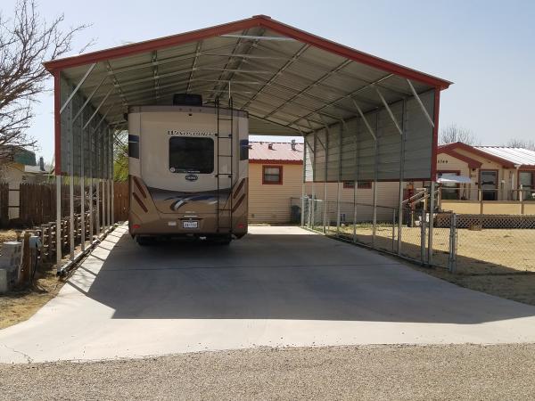 "Windy's" new RV cover/carport...Feb 2017