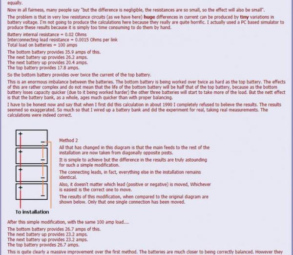 Wiring batteries to minimize voltage loss Page 2