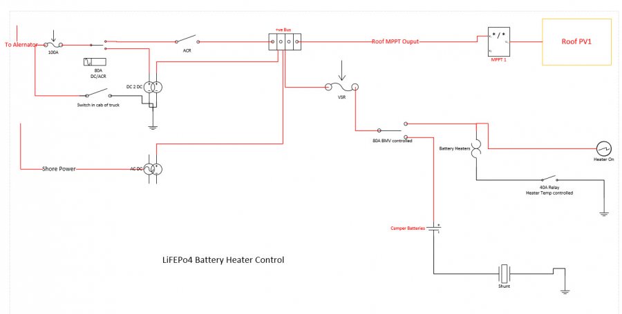 wiring diagram  battery heaters