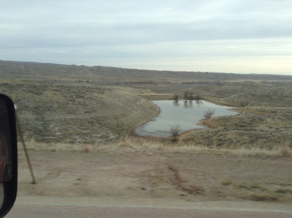 Wyoming from truck cab on interstate