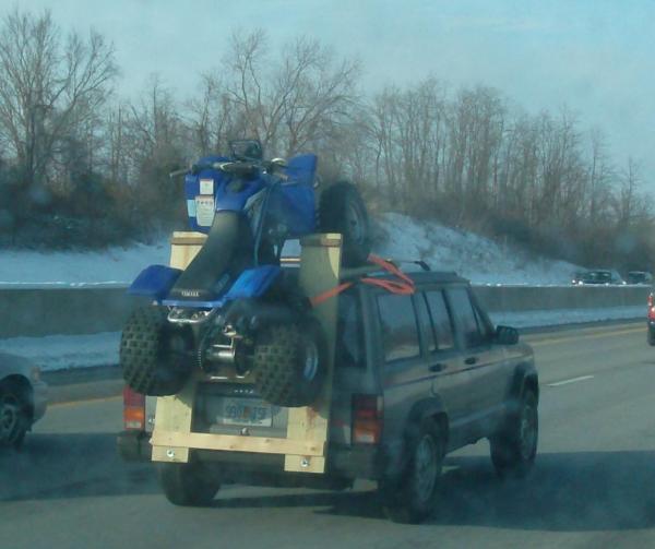 you might be a redneck... if your vacation plans involve your ATV humping your SUV...

somewhere north of Nashville, Tenn.